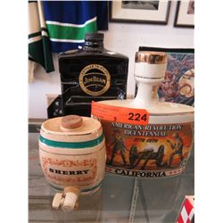 3 Collectable liquor decanters