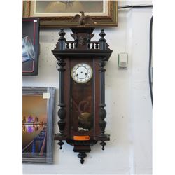 Vintage Vienna Regulator wall clock, circa 1870