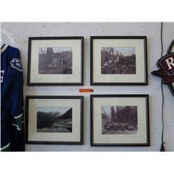 4 Framed vintage photographs
