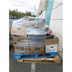 Skid of assorted household goods - used