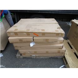 Skid of prefabricated cupboards