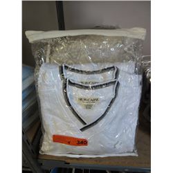 4 Packages of new XL white sweat shirts