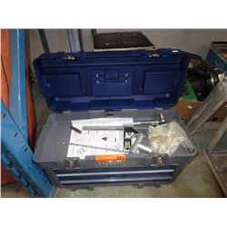 Mid-size plastic tool chest & contents
