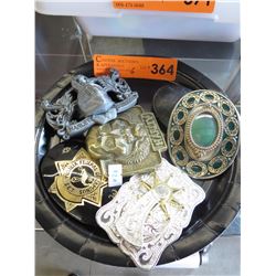 6 Used belt buckles