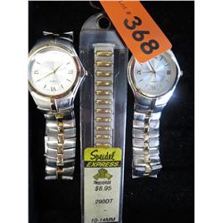 2 New men's quartz watches