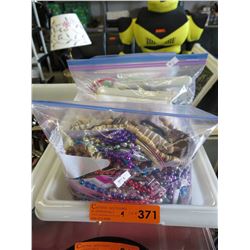 4 Bags of used costume jewelry