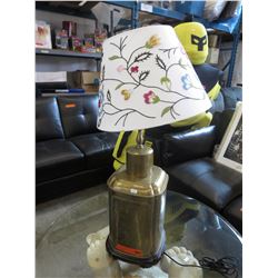 Large brass base table lamp