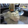 Image 1 : Round Glass Top Table with Polar Bear Base