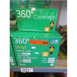 Case of new vinyl gloves - size small