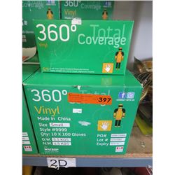 Case of new vinyl gloves - size small