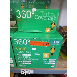 Case of new vinyl gloves - size small