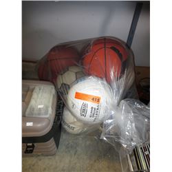 Basketballs, soccer balls & volleyballs