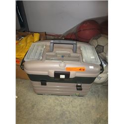 Plastic tackle box - used.