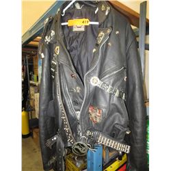 Vintage punk leather jacket - used