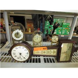 3 Anniversary clocks & a wall clock