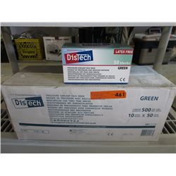 Case of green ear loop face masks