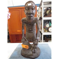 Carved wood souvenir statue