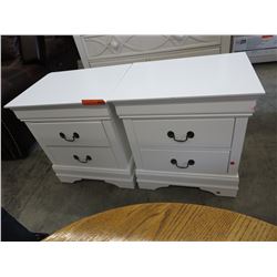 2 x NEW White Bedside Tables