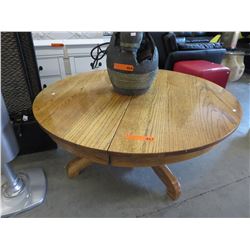 Vintage round oak coffee table