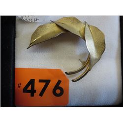 Vintage - Bond & Boyd Sterling leaf brooch