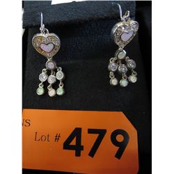 New Sterling Silver & Crystal drop earrings