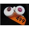 Image 1 : 2 Faceted mined Ruby gemstones - 9.25 CT & 8.25 CT