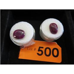 2 Faceted mined Ruby gemstones  - 10CT each