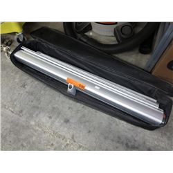 Portable banner stand with case