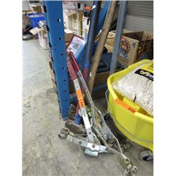 2 Come-along winches, axe, sledgehammer
