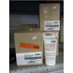 4 Boxes of kids' sunscreen lotion - SPF 60