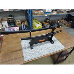 Replica samurai sword set on stand