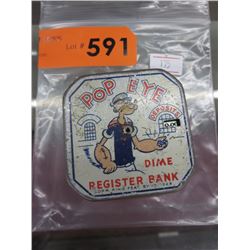 Vintage Popeye dime bank