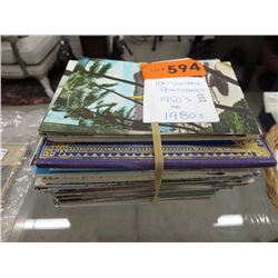 100 Vintage post cards - 1950's-1980's