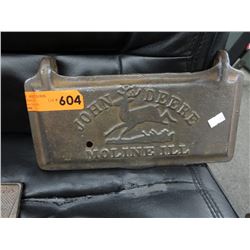 Vintage John Deere cast metal stove door