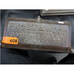 Cast metal "Frost & Wood"  stove door plate