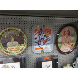 3 Coca-Cola tin trays