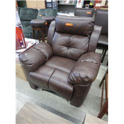 NEW - Brown Leather Recliner