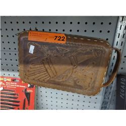 Vintage hand tooled leather travel case
