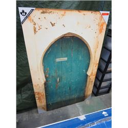 Acrylic print on canvas "Teal Door"