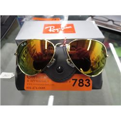 New - Ray-Ban aviator sunglasses with case