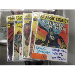 5 "Classic Comics" Vintage collector comics