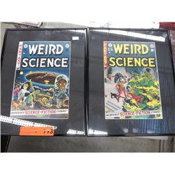 2 Framed 10¢ Weird Science Comics