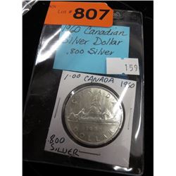 1960 Canadian silver dollar