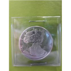 Uncirculated .999 silver Walking Liberty round