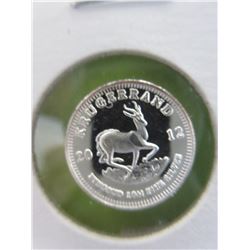 2 x 2012 .999 silver S. African Krugerrand rounds