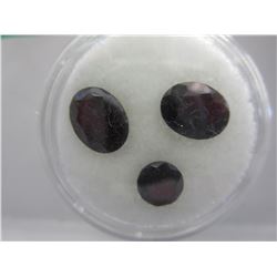 3 Assorted cut Garnet gemstones