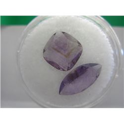 2 Marquis & Cushion cut Amethyst Gemstones