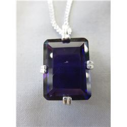 Stunning 20.55 CT Emerald cut Amethyst Necklace