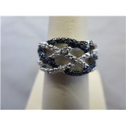 Blue & White Diamond dinner ring