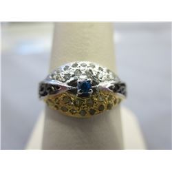 Over 1/2 CT cluster ring set with 35 Diamonds!